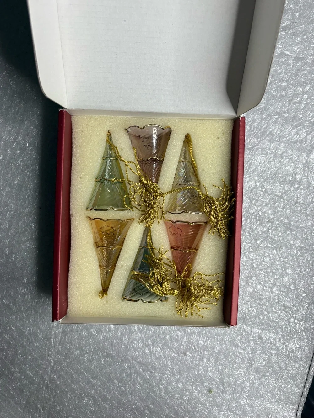 Lenox set of 6 tree ornaments